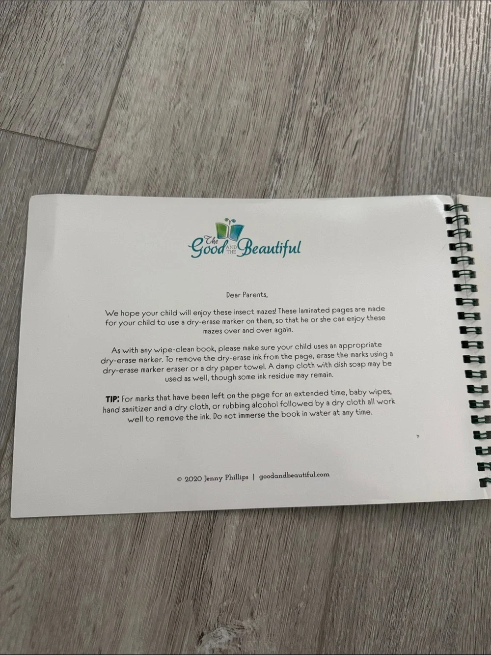 The Good and the Beautiful Insect & Spider Mazes Dry Activity Book